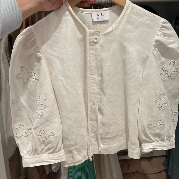 SIR the label Tops - White linen SIR top